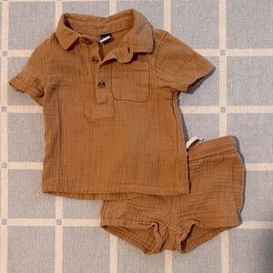 Old Navy Brown Shirt & Shorts Set